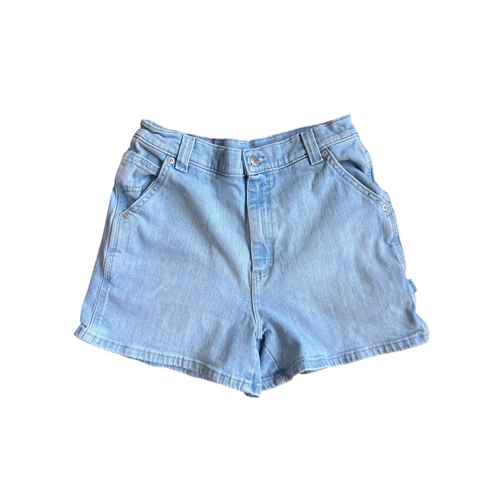 Vintage Riveted by Lee Denim Carpenter Shorts Light Wash Utility Mom Shorts 8